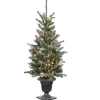 4 ft. Feel Real Pre-Lit Snowy Morgan Spruce Tree