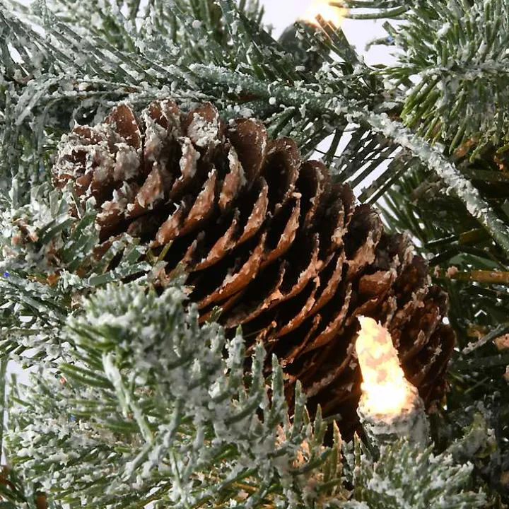 4 ft. Feel Real Pre-Lit Snowy Morgan Spruce Tree