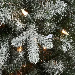 4 ft. Feel Real Pre-Lit Snowy Morgan Spruce Tree