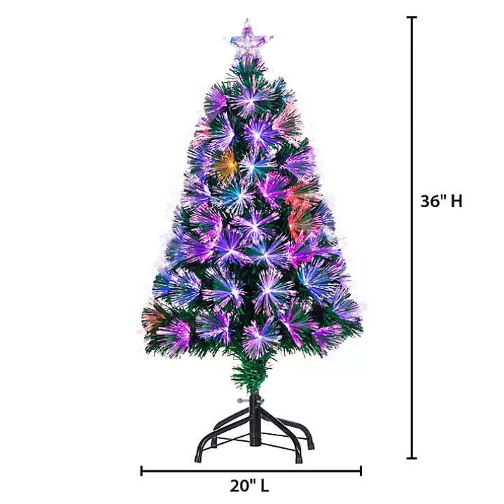 3 ft. Fiber Optic Color Changing Christmas Tree