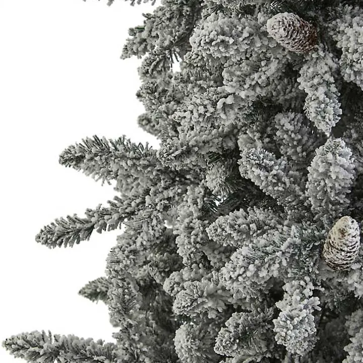 7.5 ft. Flocked Livingston Fir Pine Christmas Tree