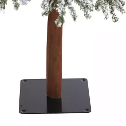 7 ft. Lit Flocked Grand Alpine Christmas Tree