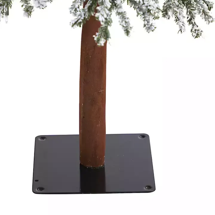 7 ft. Lit Flocked Grand Alpine Christmas Tree