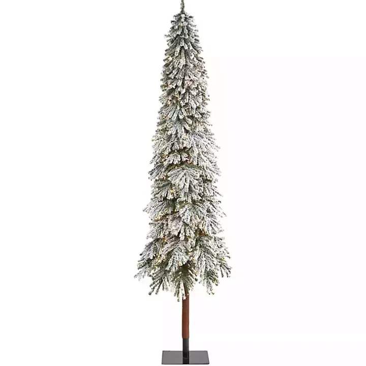 9 ft. Lit Flocked Grand Alpine Christmas Tree