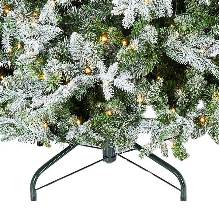 9 ft. Pre-Lit Flocked Spruce Full Christmas Tree