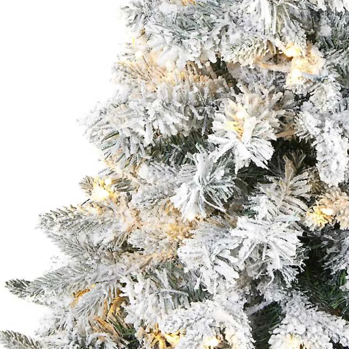 4 ft. Pre-Lit Flocked Vermont Pine Christmas Tree