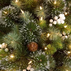 4 ft. Pre-Lit Glittery Crestwood Spruce Tree