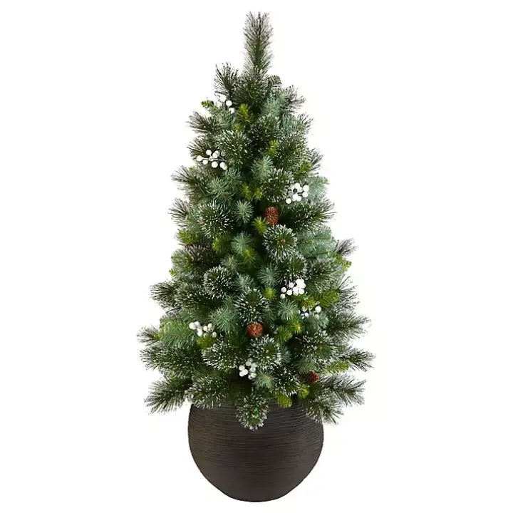 4 ft. Pre-Lit Glittery Crestwood Spruce Tree