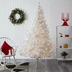 7.5 ft. Pre-Lit LED White Christmas Tree