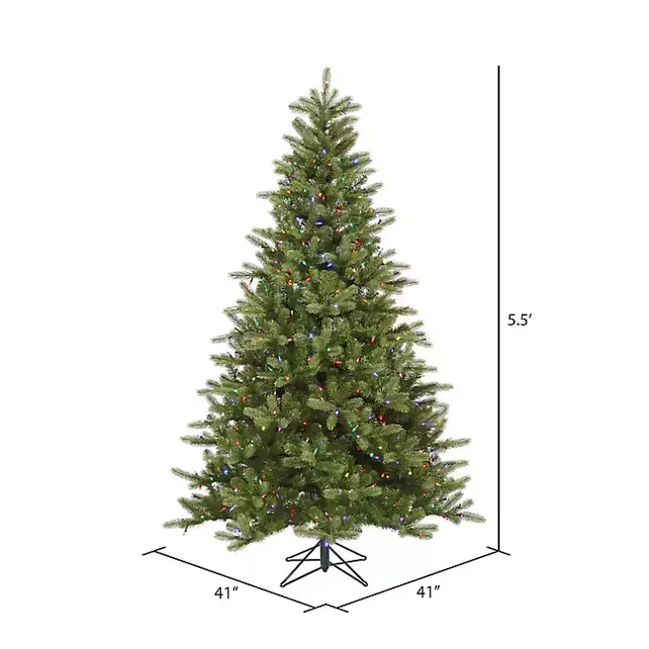5.5 ft. Pre-Lit Multicolor Spruce Christmas Tree