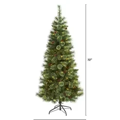 6 ft. Pre-Lit Pine and Pinecone Christmas Tree