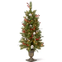 4 ft. Pre-Lit Pinecone and Berry Christmas Tree
