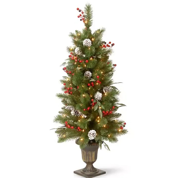 4 ft. Pre-Lit Pinecone and Berry Christmas Tree