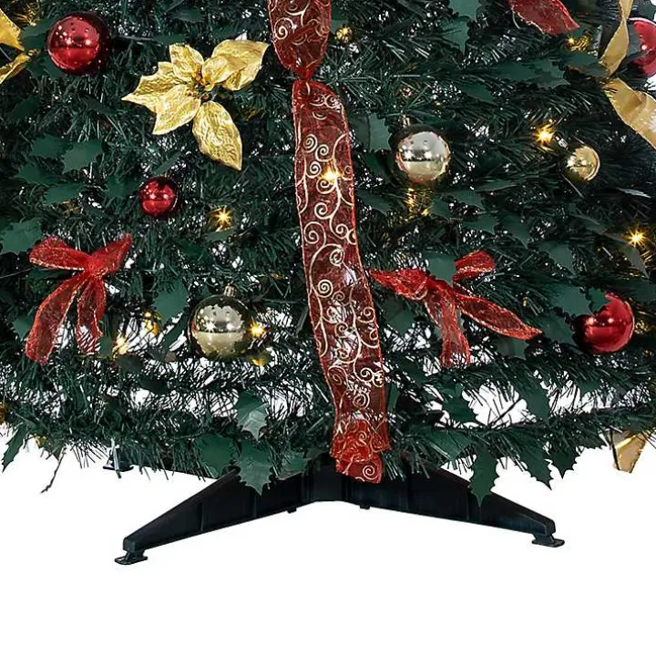 6 ft. Pre-Lit Pop-Up Decorated Christmas Tree