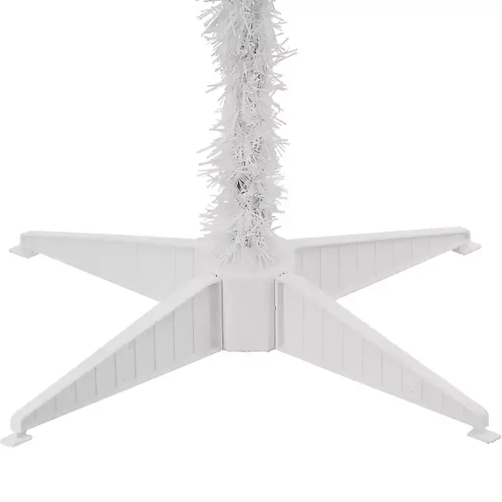 4 ft. Pre-Lit White Tinsel Christmas Tree