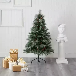 5 ft. Snowy Pine & Pinecones Christmas Tree