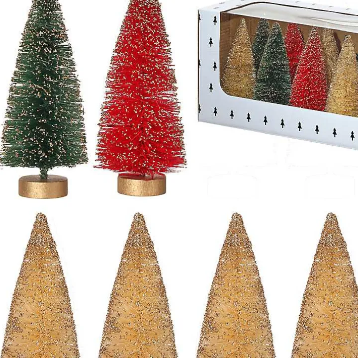 5 in. Red & Green Woodland Tree 12-pc. Set