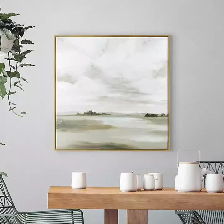 A Cloudy Day Framed Canvas Art Print