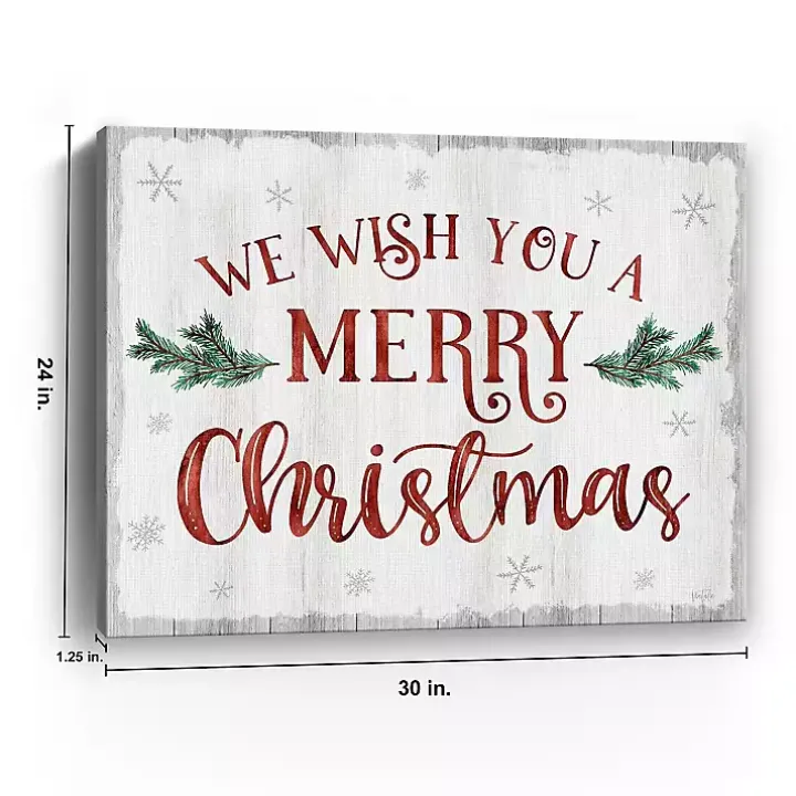 A Merry Christmas Canvas Art Print, 24x30