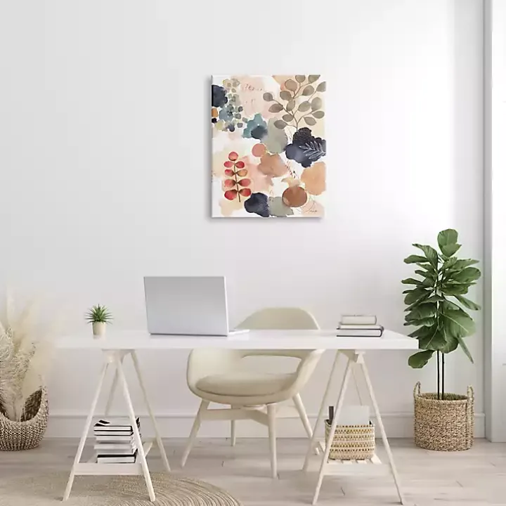 Abstract Botanical Collage Canvas Print, 24x30 in.