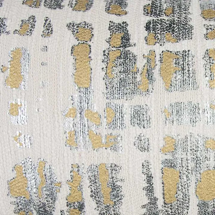 Abstract Metallic Foil Accent Pillow