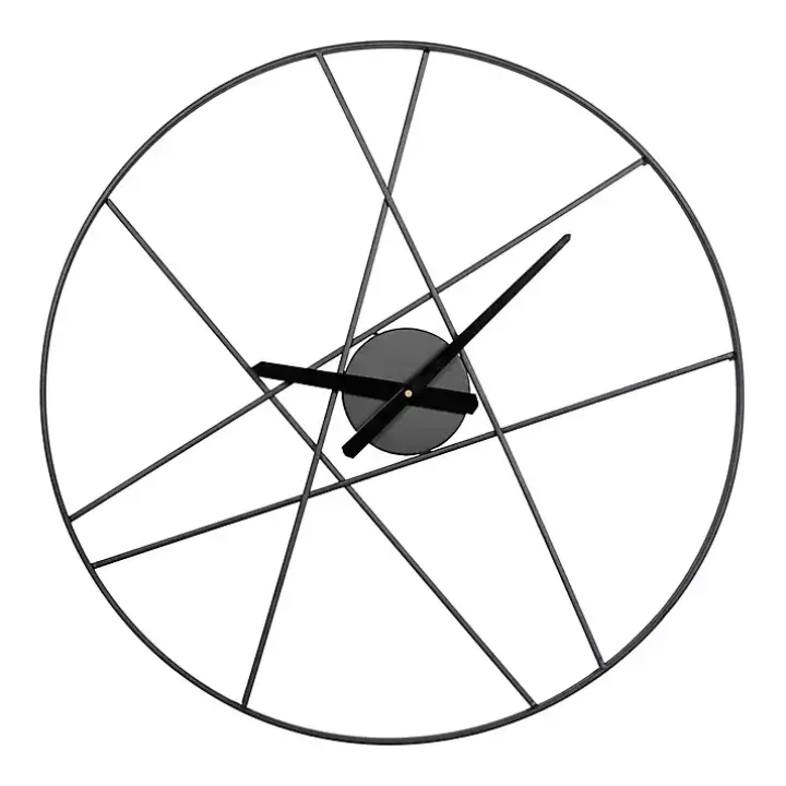 Abstract Open Frame Web Wall Clock, 24 in.