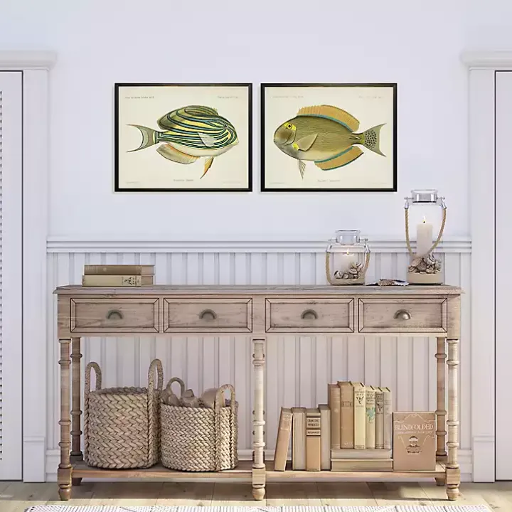 Acanthurus Fish Framed Art Prints, Set of 2