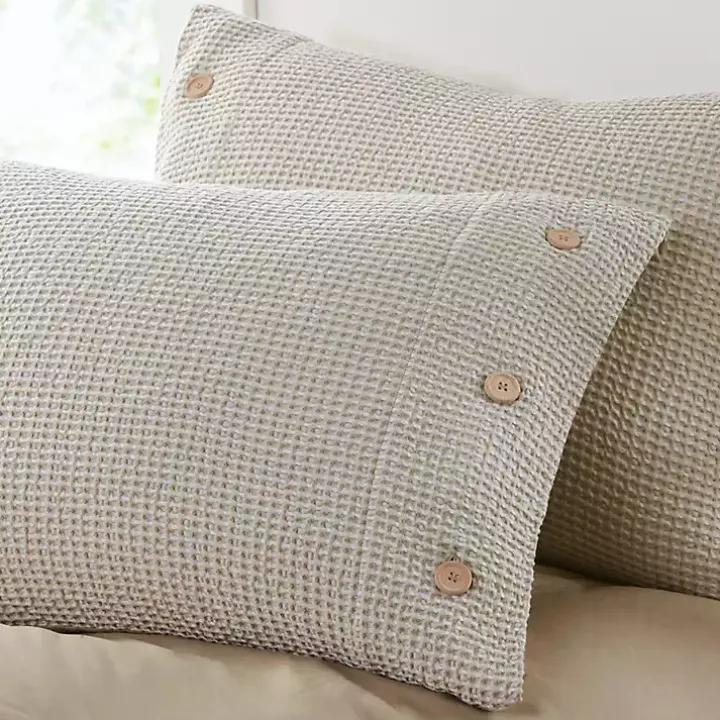 Alaya Tan 4-pc. California King Waffle Duvet Set