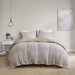 Alaya Tan 4-pc. Full/Queen Waffle Duvet Set