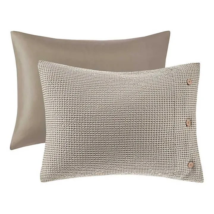 Alaya Tan 4-pc. Full/Queen Waffle Duvet Set