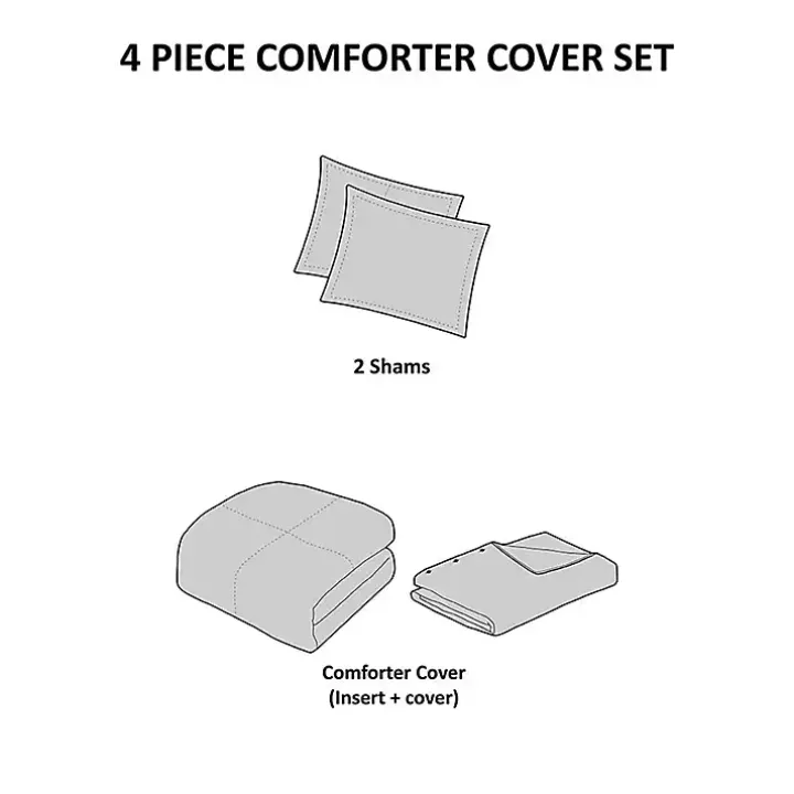 Alaya Tan 4-pc. Full/Queen Waffle Duvet Set