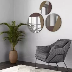 Alexander Round Metal Wall Mirrors, Set of 3