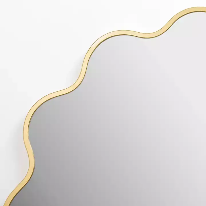 Alexandria Gold Scalloped Wall Mirror