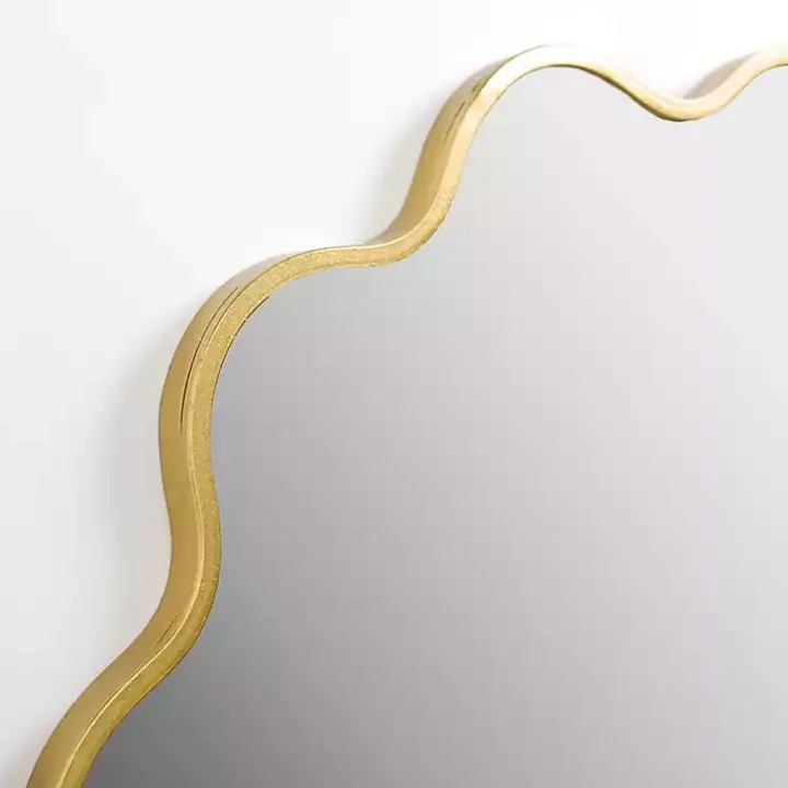 Alexandria Gold Scalloped Wall Mirror