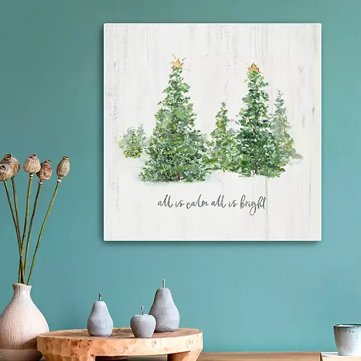 All is Calm Trees Canvas Art Print