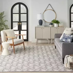 Aloha Ash Botanical Indoor/Outdoor Area Rug, 3x5