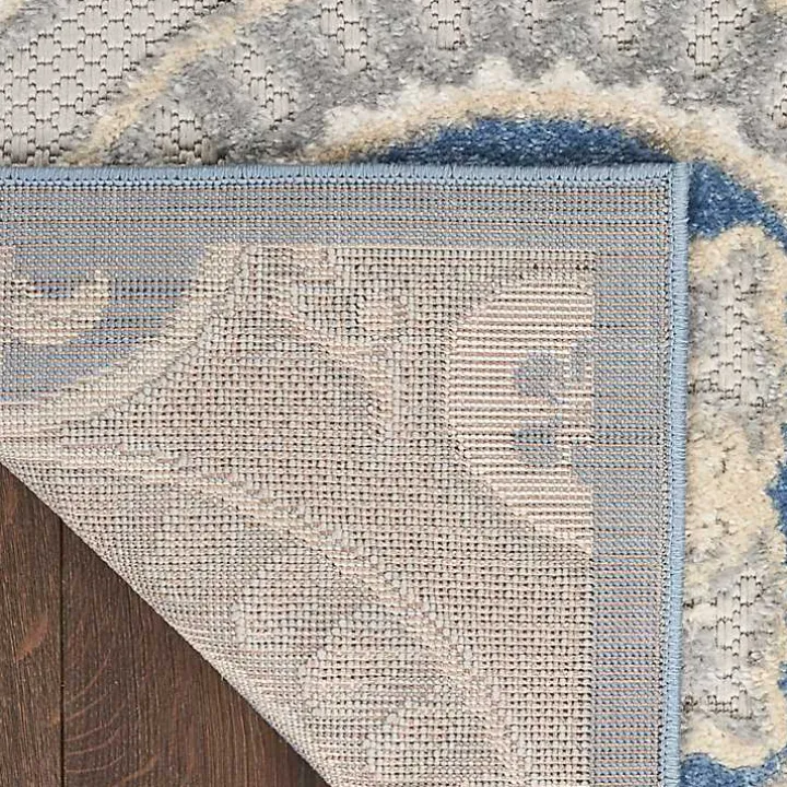 Aloha Blue Medallion Indoor/Outdoor Area Rug, 3x5