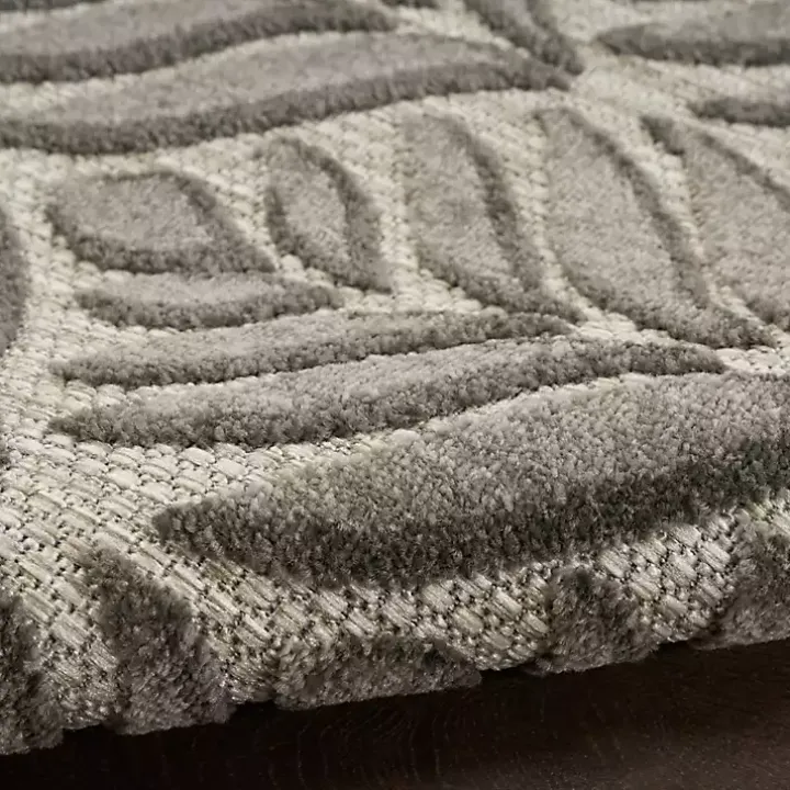 Aloha Gray Botanical Indoor/Outdoor Rug, 3x5