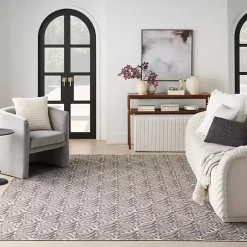 Aloha Gray Botanical Indoor/Outdoor Rug, 3x5