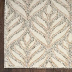 Aloha Ivory Botanical Indoor/Outdoor Area Rug, 6x9