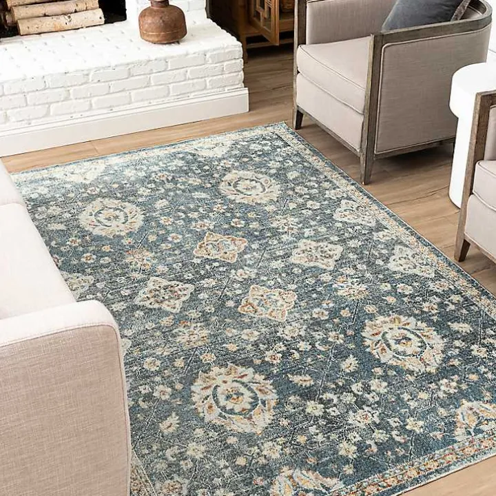 Amanda Anthracite Washable Area Rug, 9x6
