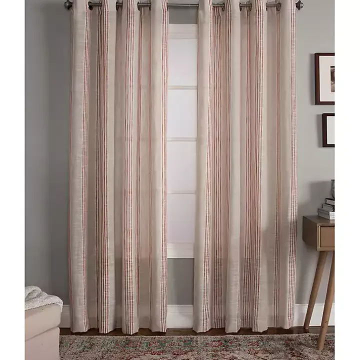 Amber Stripe Single Curtain Panel, 84 in.