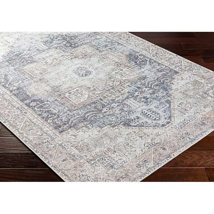 Amelie Navy Blue Classic Washable Area Rug, 7x10