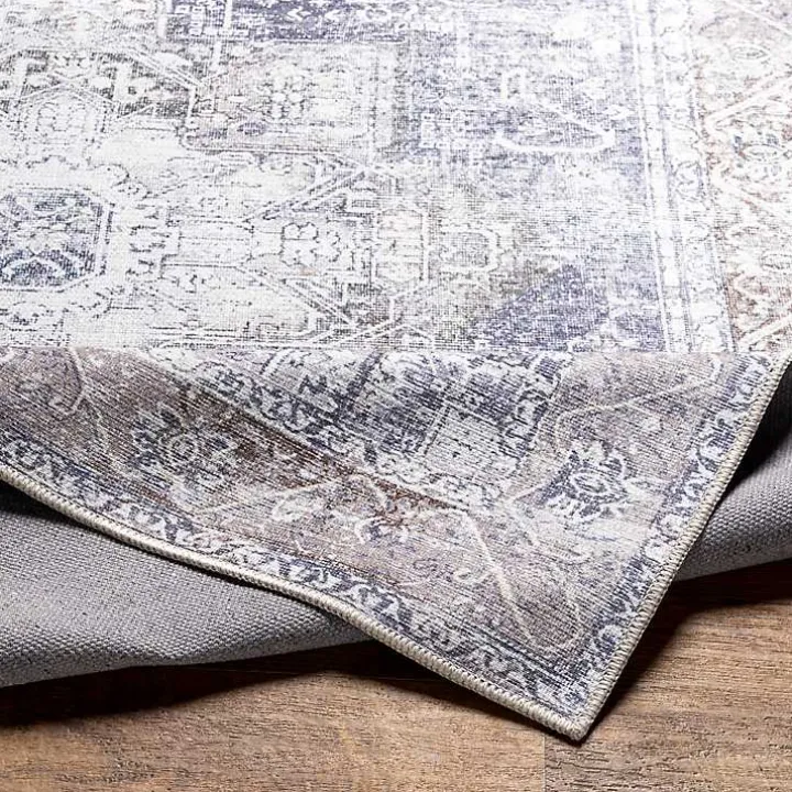 Amelie Navy Blue Classic Washable Area Rug, 8x12