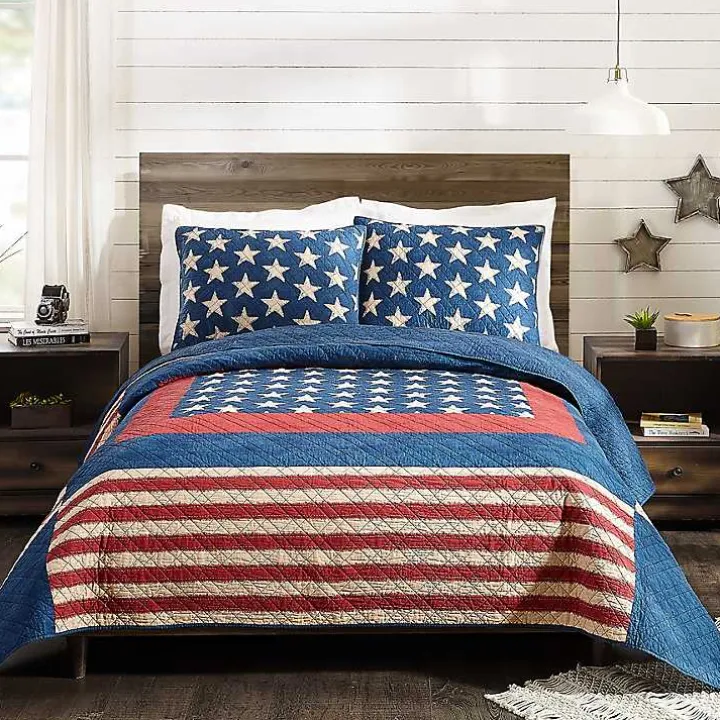 Americana Patch 3-pc. King Quilt Set
