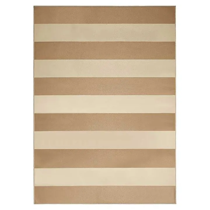 Anika Natural Striped Washable Area Rug, 5x7