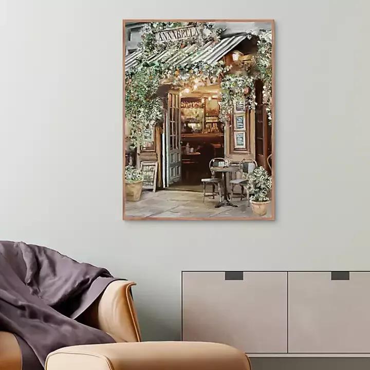 Annabella Parisian Bistro Framed Canvas Art Print