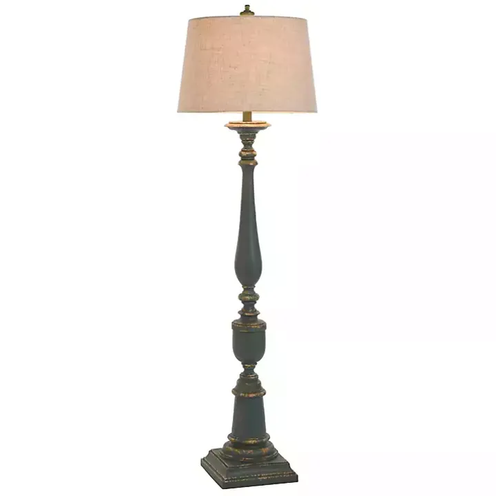 Antique Blue Bourgault Floor Lamp