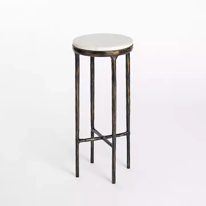 Antique Brass & Marble Cocktail Table