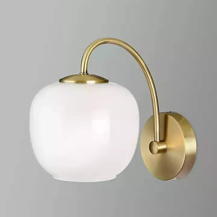 Antique Brass Magnolia Sconce